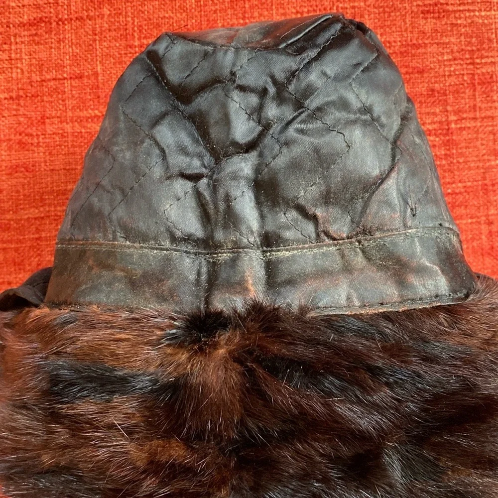 Vintage 50’s 60’s Brown Mink Fur Arctic Hat - Picture 14 of 15